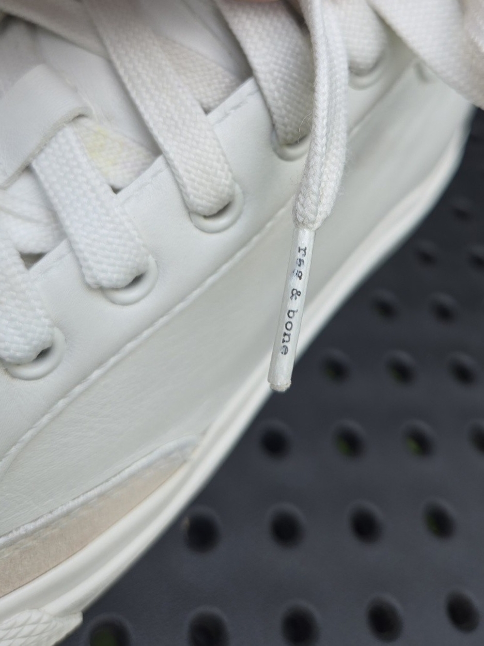 Rag & Bone White RB Army Low-Top Leather Sneakers Size 38.5 (US 8.5) Womens - Picture 5 of 7